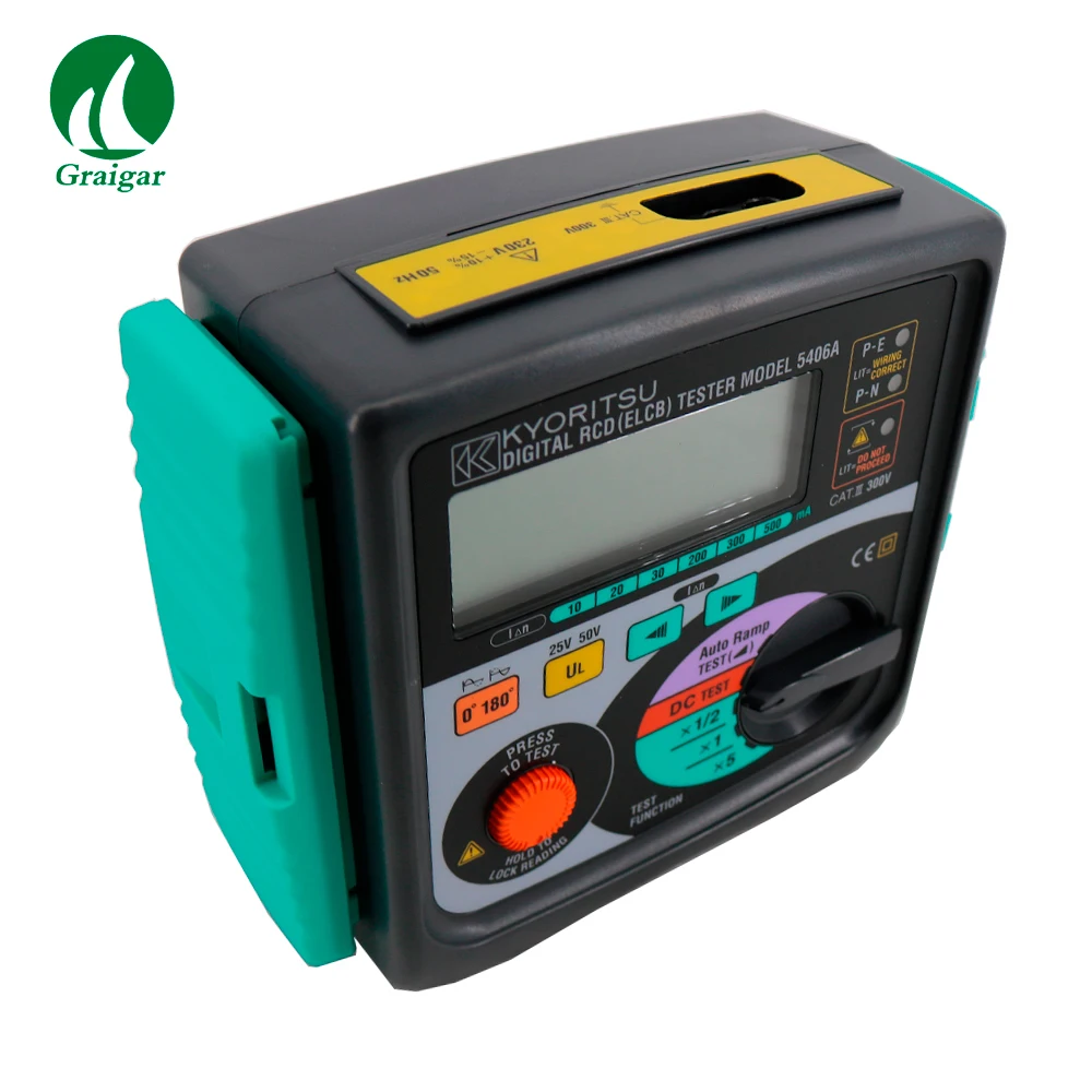 KYORITSU5406A цифровой RCD (ELCB) тестер большой пользовательский Цифровой Дисплей