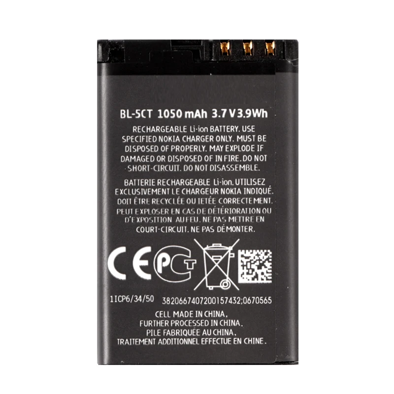 Ferising 0 Cycle 1050mAh BL-5CT BL5CT Battery For Nokia 5220XM 6730 C5-00 C6-01 C3-01 6303C Replacement Mobile Phone Batteries | Мобильные