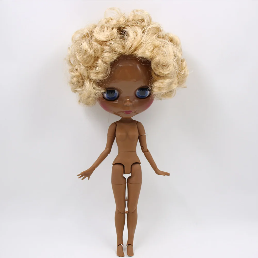Ледяная Обнаженная кукла Blyth No. BL3157 Flaxen hair 1/6 bjd, pullip, licca, jerryberry - Цвет: A nude doll