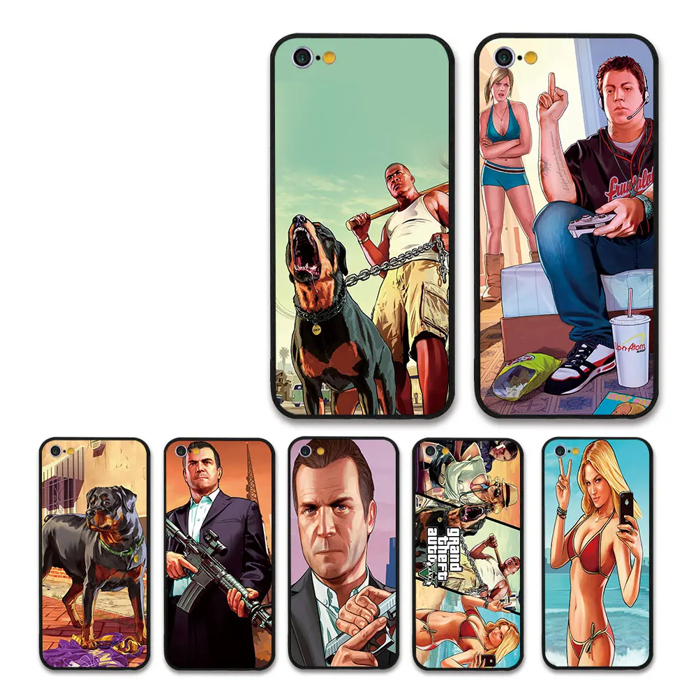 Gta San Andreas Бесплатная игра vice city чехол для iPhone 5 6 6S 7 8plus 7plus 6plus X XR XS Max бампер|Бамперы|