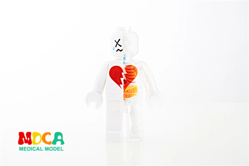 

Love white brick man4d master puzzle Assembling toy Perspective bone anatomy model