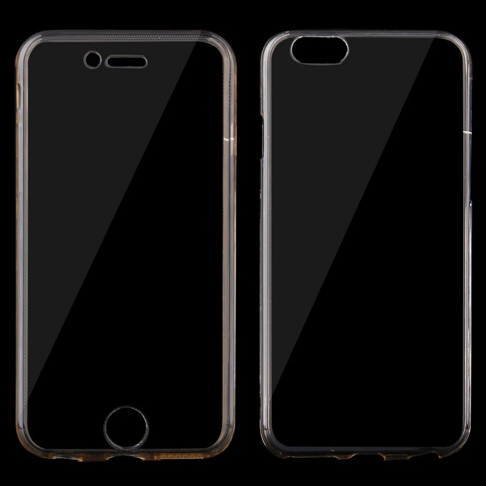 Чехол для iPhone 6 plus чехол с полным покрытием прозрачный ТПУ силиконовый гибкий