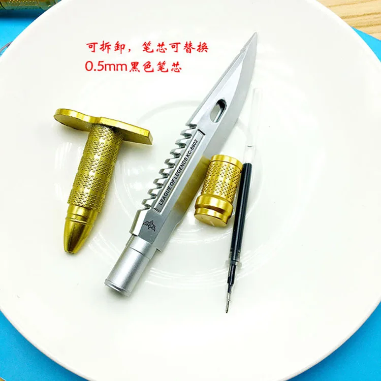 50Pc/Lot Dagger Knife Model Plastic Gel Ink Water Pen/Novelty/Promotional Gift/Student Price/Children Toy | Канцтовары для офиса и
