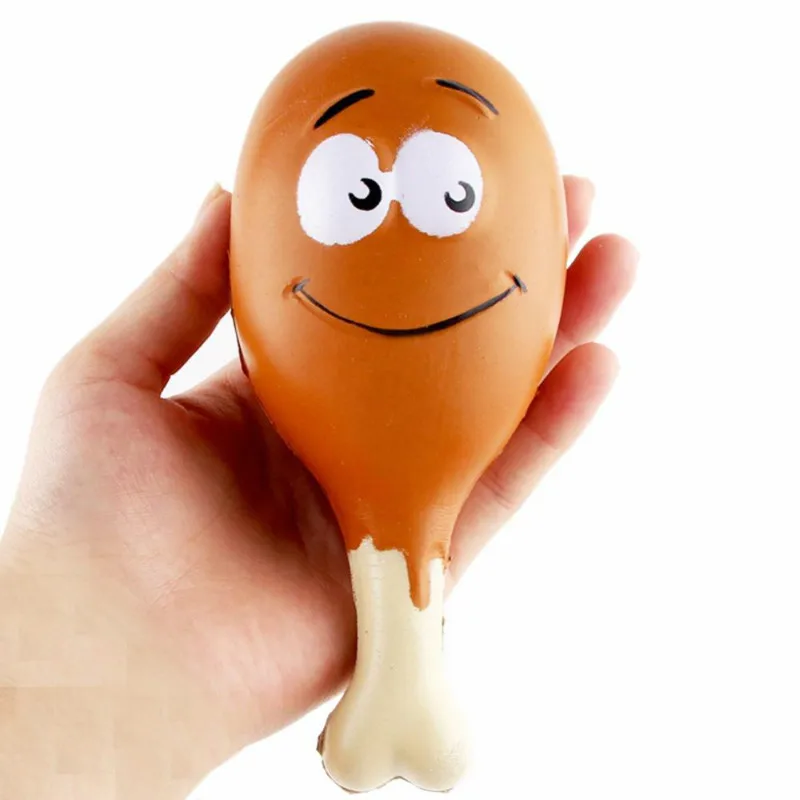 Mskwee Jumbo курица нога улыбка лицо медленно растет Сжимаемый Анти Стресс kawaii сжимает