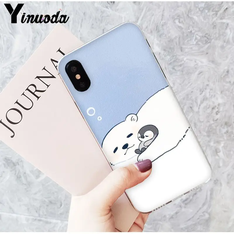 Yinuoda милый Прекрасный Пингвин полярный медведь рисунок телефон чехол для iPhone 8 7 6