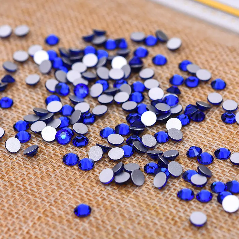 SS3 SS34 пласт кристально голубые Стразы для ногтей плоская задняя сторона не Hotfix