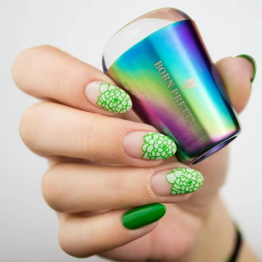 BORN PRETTYRainbow Силиконовые ногтей штампы для маникюра с цветными ручками партия