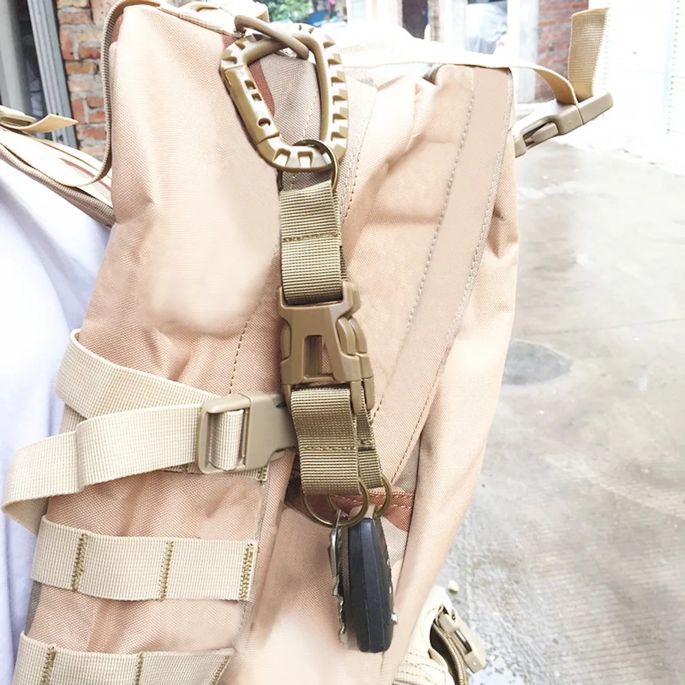 Открытый Многофункциональный Molle нейлоновая лента Тактический Брелок с портативной пряжкой ремня для пеших прогулок охоты альпинизма кемпинга