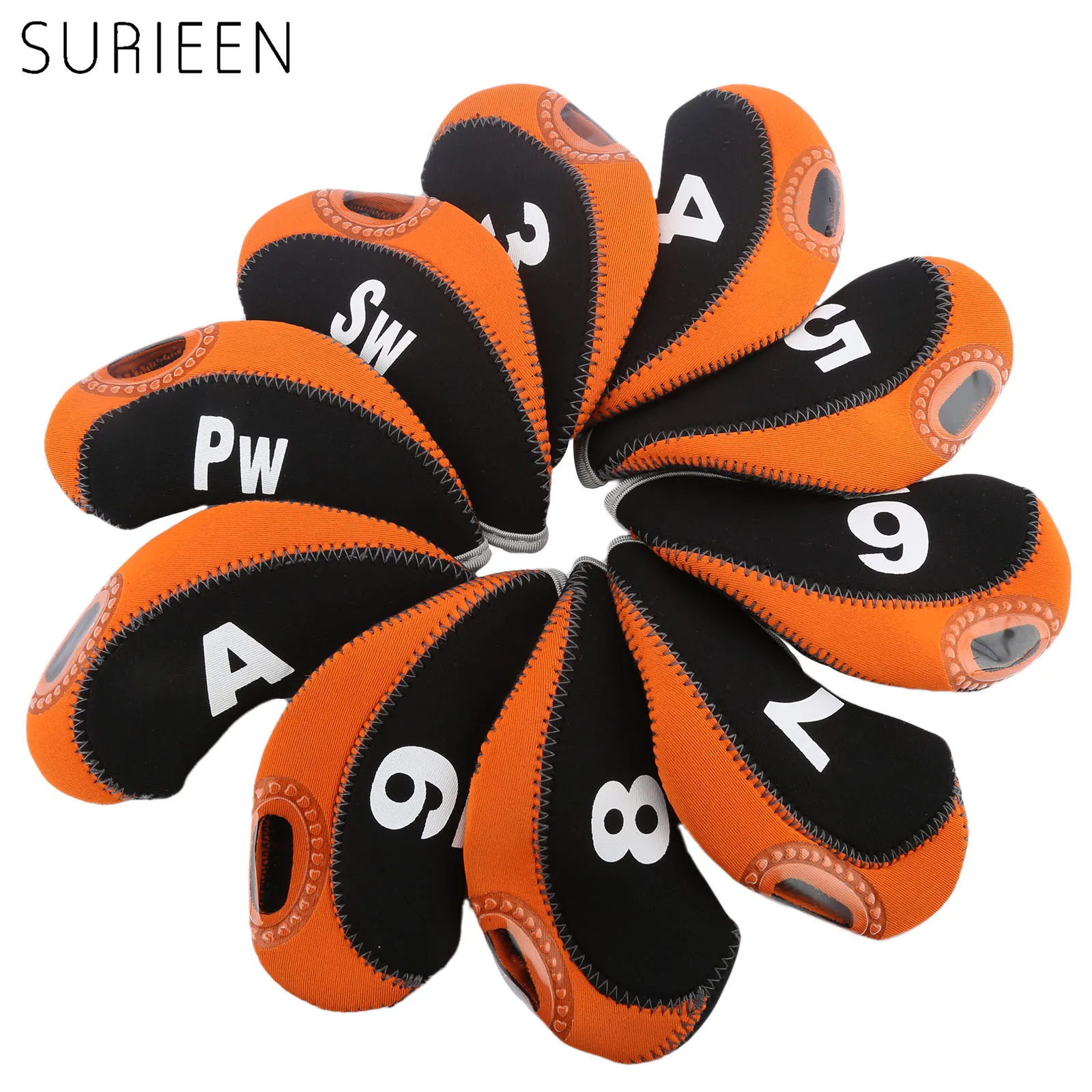 10 шт. защитные чехлы на голову для гольфа 3 4 5 6 7 8 9 PW SW A|head cover|golf iron coversgolf club head covers |