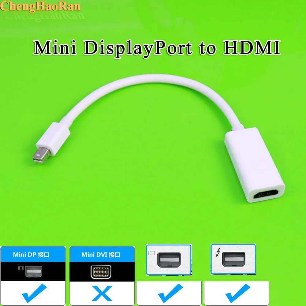 Кабель адаптер ChengHaoRan Mini DP HDMI мини порт дисплея конвертер порта Thunderbolt Для Macbook Pro