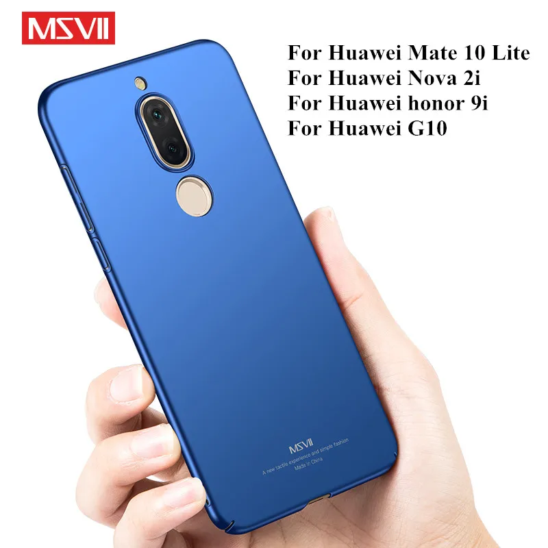 Чехол для huawei mate 10 lite оригинальный бренд Msvii nova 2i honor 9i тонкий скраб жесткий чехол