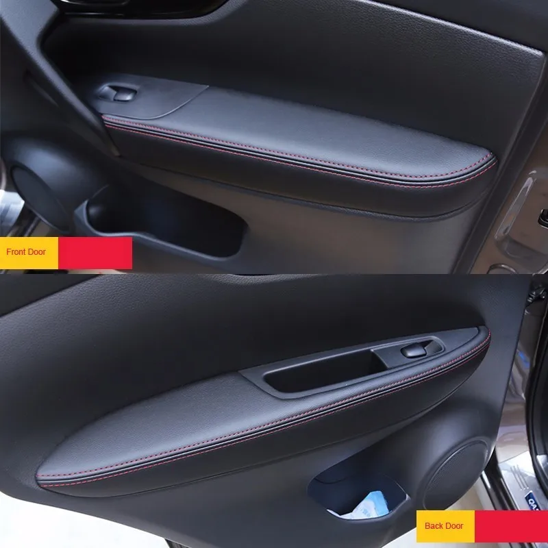 Накладка на подлокотник двери для Nissan Qashqai J11, накладка на подлокотник из искусственной кожи для салона автомобиля Qashqai