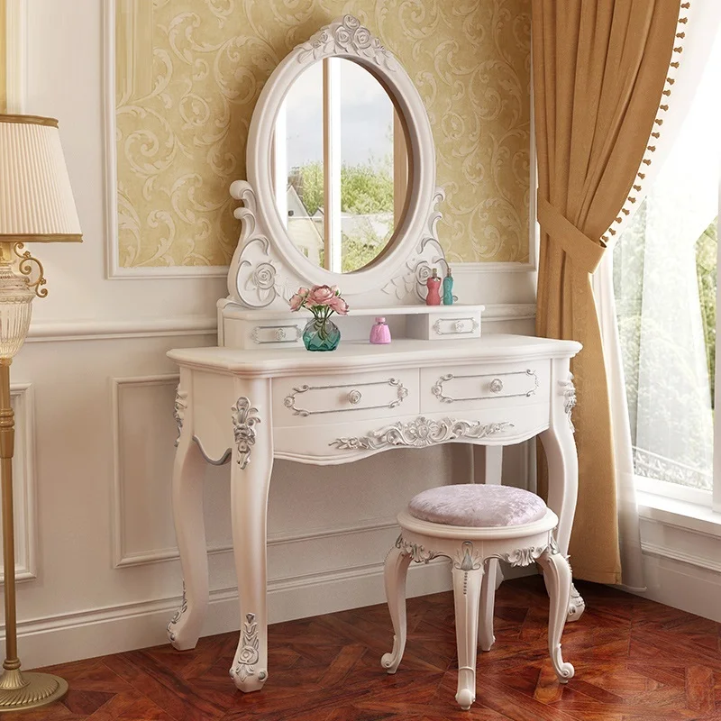 Туалетный столик для Coiffeuse Avec Miroir Toaletka Dormitorio Makeup Vanity Aparador Настольный корейский кварто мебель для спальни Penteadeira - Цвет: Version AD