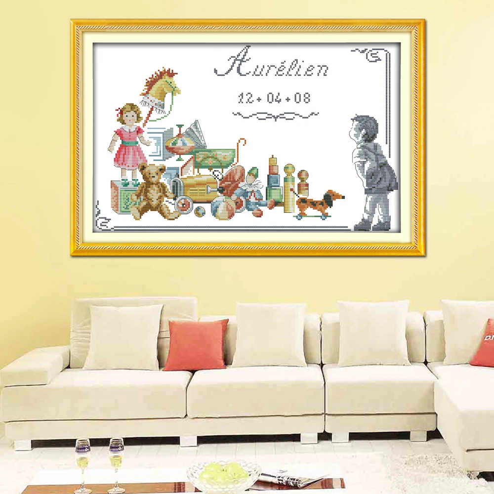 Joy Sunday RA031 14CT 11CT Набор для вышивания крестиком с подсчетом и штамповкой домашнего