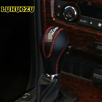 Ручное шитье Кожа ручка переключения рулевого механизма автомобиля для Nissan Patrol Y62 Armada аксессуары