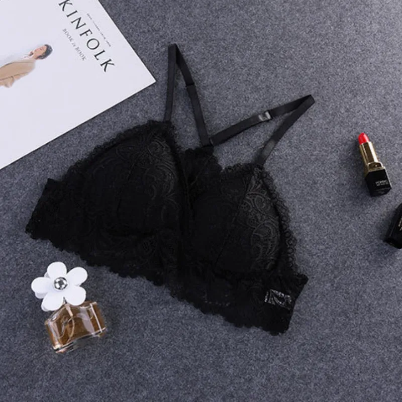 2018 без косточек для женщин тонкий хлопок кружево черный белый цвет Y-line бретели