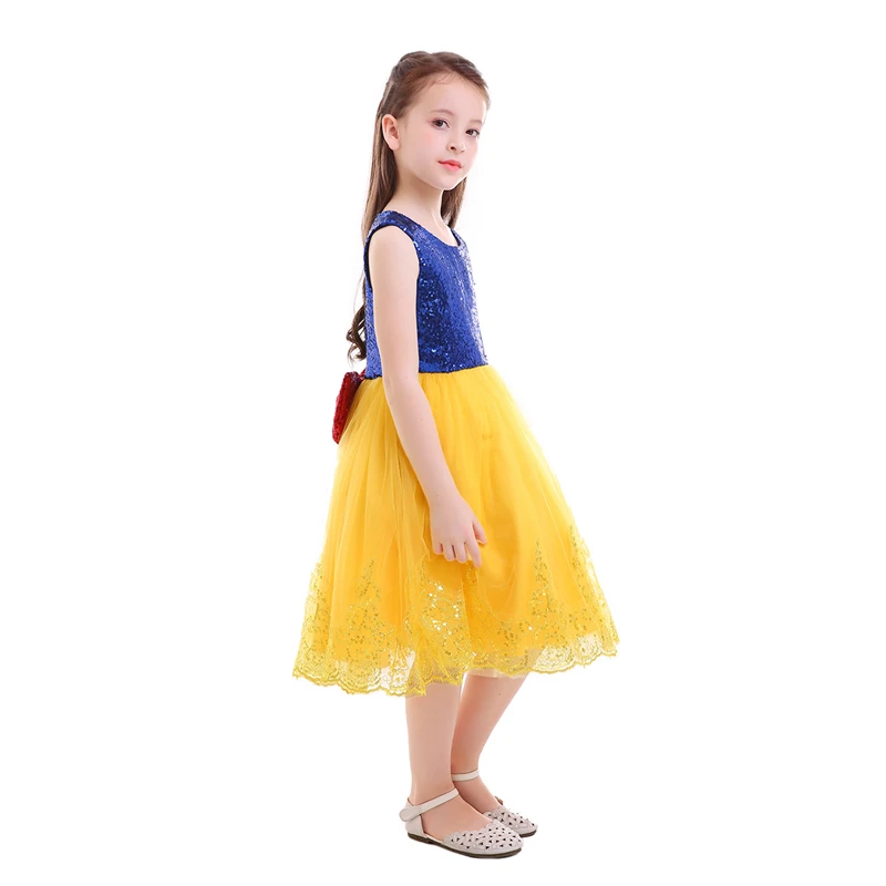 Fashion Girls Snow White Princess Dress Children Fancy Up Photo Shoot Costume Baby Kids Birthday Party Dresses for | Детская одежда и