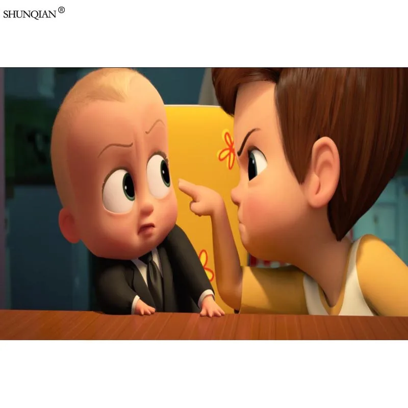 Boss Baby печати плакатов из шелковой ткани с принтом плакат ткань пользовательские