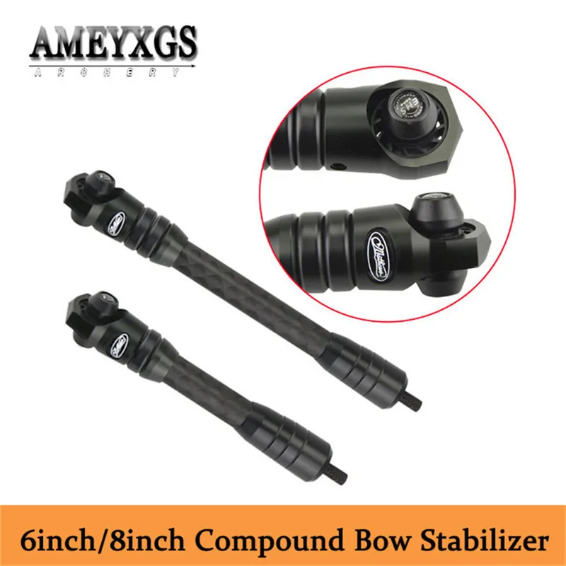 Günstig 1 Pc Verbindung Bogen Stabilisator 6/8 Zoll Carbon Fiber Balance Stange Dämpfung Stoßdämpfer Für Jagd Schießen Bogenschießen Zubehör