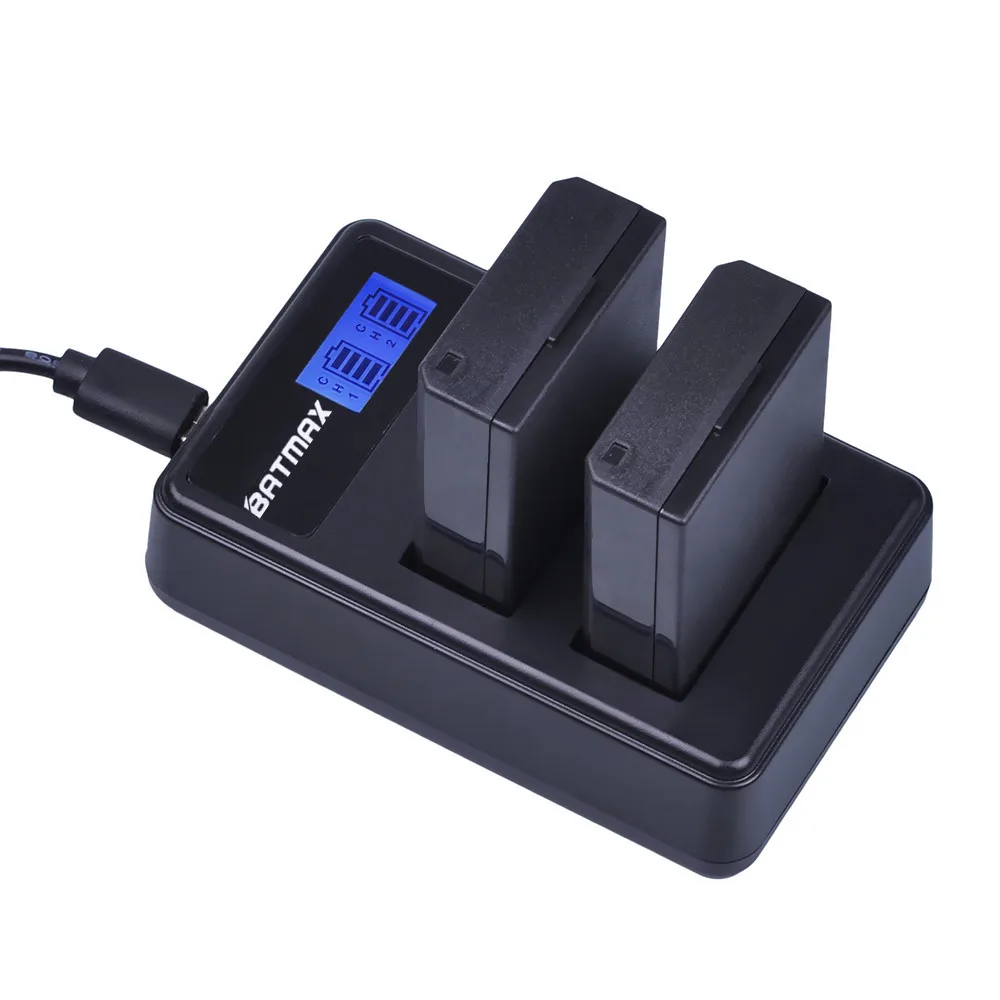 Аккумулятор Batmax LP-E10 1500 мАч + зарядное устройство с двумя USB-портами и ЖК-дисплеем для Canon EOS 1100D 1200D 1300D Kiss X50 X70 X80 X90 Rebel T3 T5 T6 T7 (art.: 3920d8a8f178b) - 3920d8a8f178b