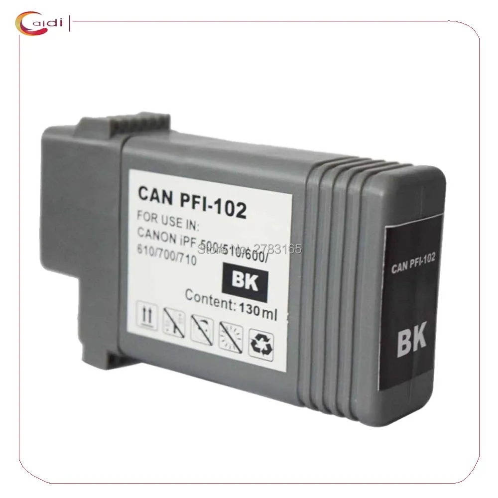 1 шт черный совместимый чернильный картридж PFI 102 чернил для принтера Canon IPF 700 710 720