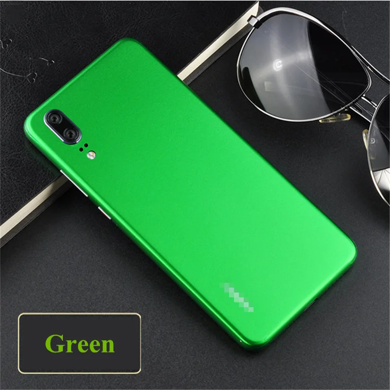 green color Мобильный чехол для телефона, полностью завернутый чехол для huawei P10 Plus, P20 Pro, Honor 10, конфетный узор, задняя крышка, наклейка, кожа, ледяная пленка, протектор - Цвет: green color