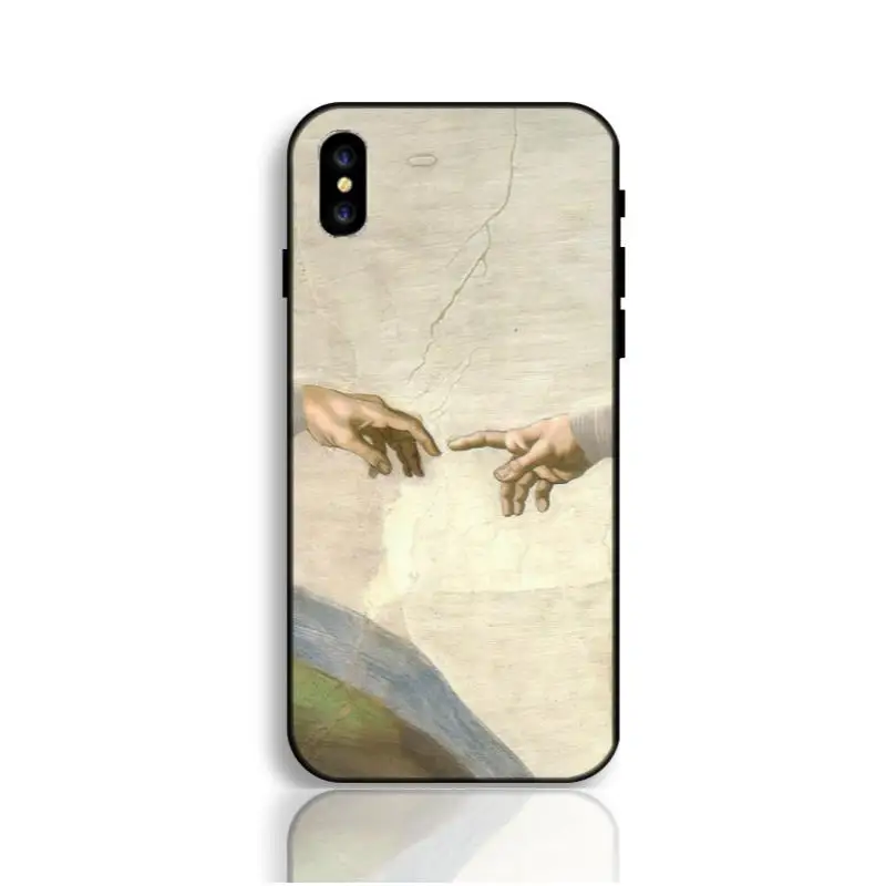 BZWGL michelangelo buonarroti the creation of adam phone case for iPhone X 8 7Plus 7 6sPlus 6s 6Plus 6 5 5S SE Soft cover |