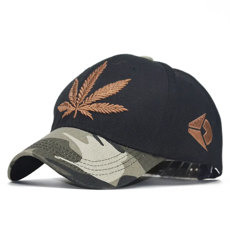 2019 Новая мода вышивка кленовый лист кепки сорняков Snapback Головные уборы для