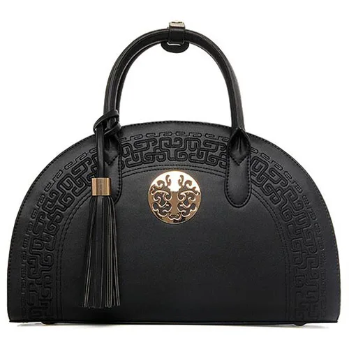 Женская сумка в национальном стиле, женская сумка-мессенджер с кисточками, сумка через плечо с блестками, женская брендовая дизайнерская сумка через плечо WSX68 - Цвет: Черный