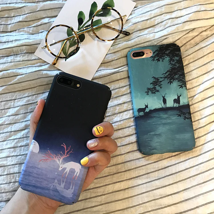 Модный художественный чехол для iphone 7 7Puls 8 Puls жесткий матовый 6s 6 capa | Мобильные