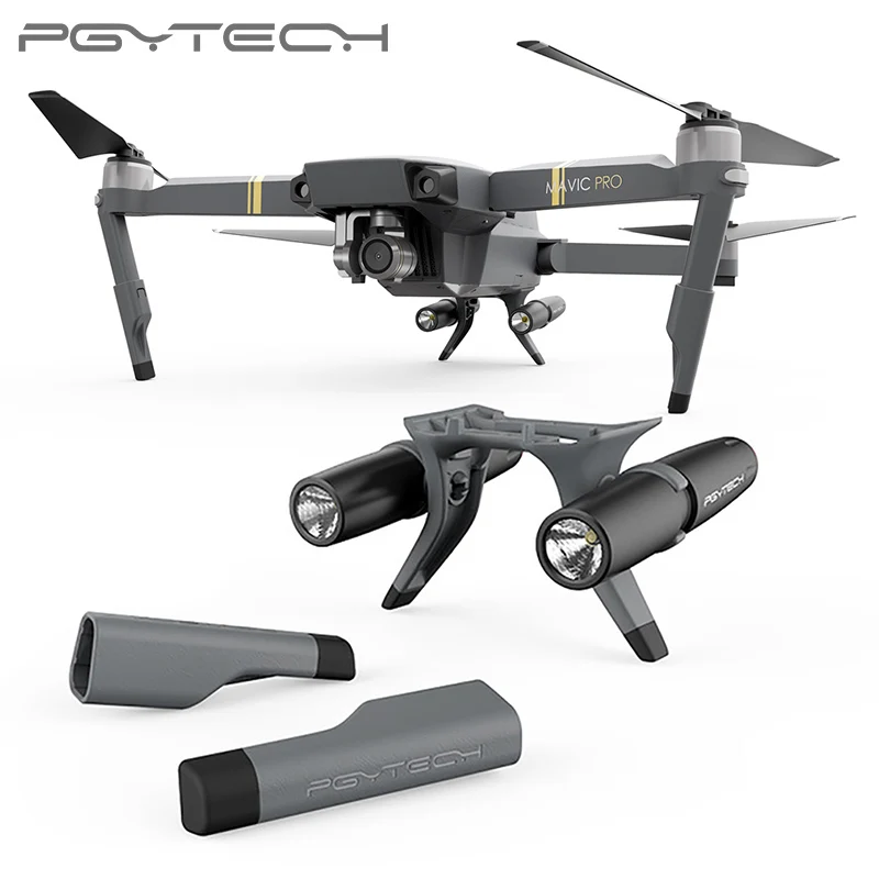 PGYTECH Новый Расширенный шасси светодиодный налобный фонарь набор для DJI Mavic Pro &