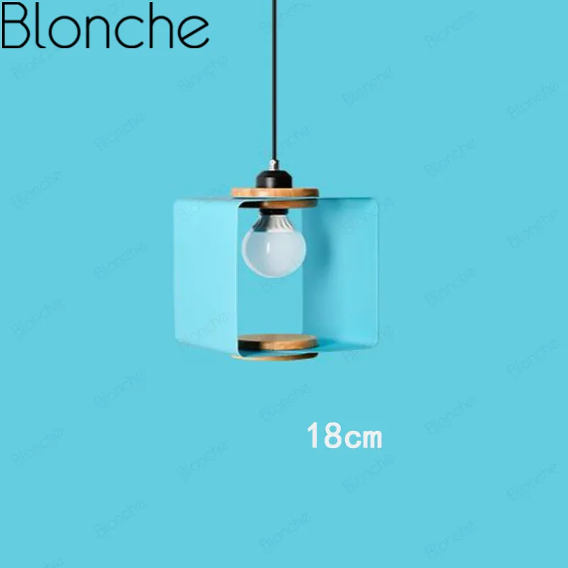 Koop Moderne Cube Hanglampen Nordic Industriële Veranderende Lamp Voor Woonkamer Bar Slaapkamer Houten Luminarias Macarons Ontwerp Lichten