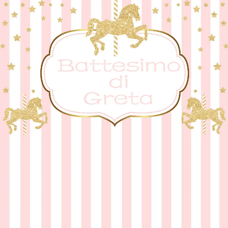 Виниловый фон для студийной фотосъемки с изображением розовых полос карусели