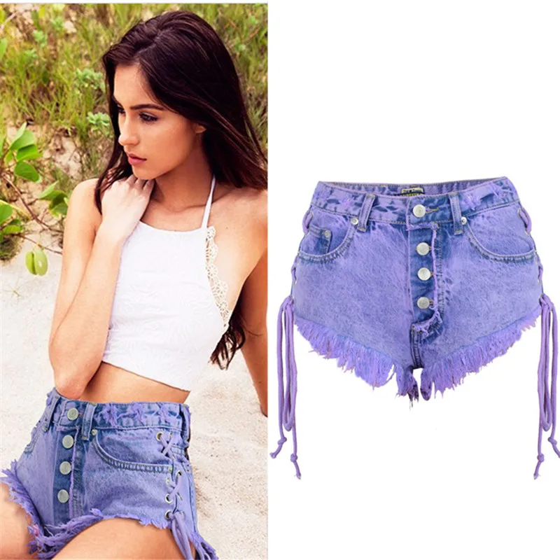 Женские джинсы-шорты с бахромой | Женская одежда