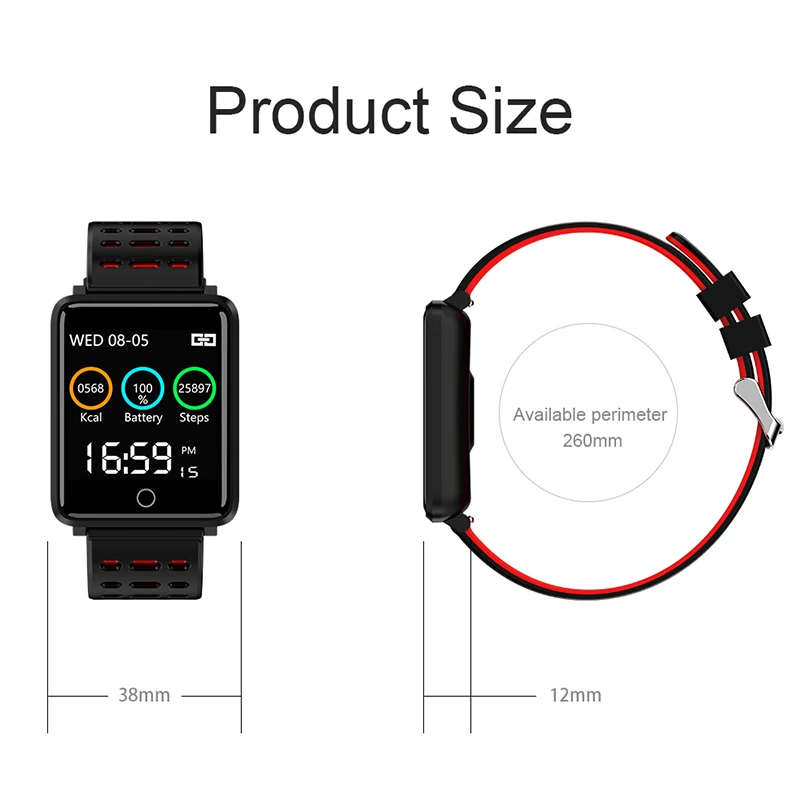 F3 умный Браслет цветной экран монитор сердечного ритма артериального давления