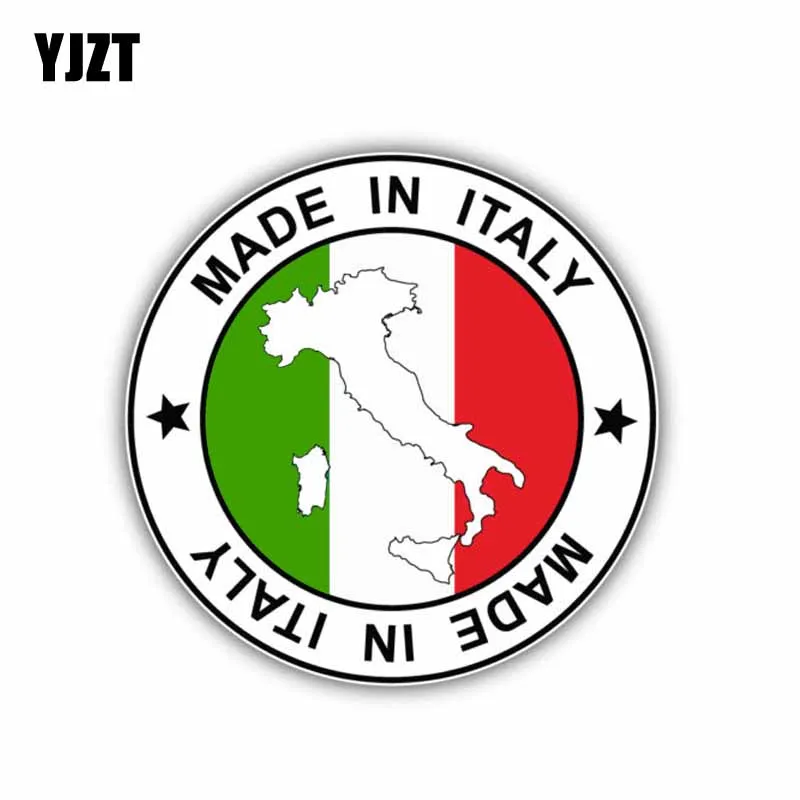 YJZT 10 9 см * индивидуальность Сделано в Италии наклейка на карту автомобильная флаг