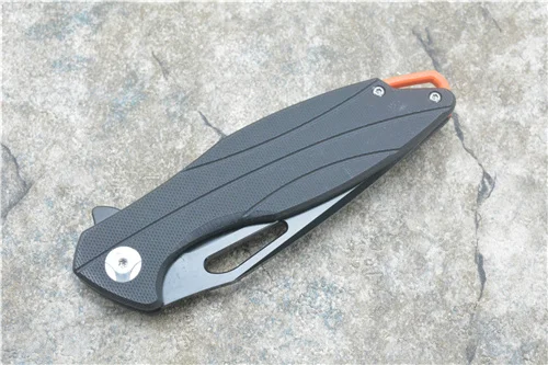 XS EDC-X5 складной нож шарикоподшипник D2 лезвие G10 Ручка Открытый Кемпинг Многофункциональный охотничий инструмент EDC - Цвет: black