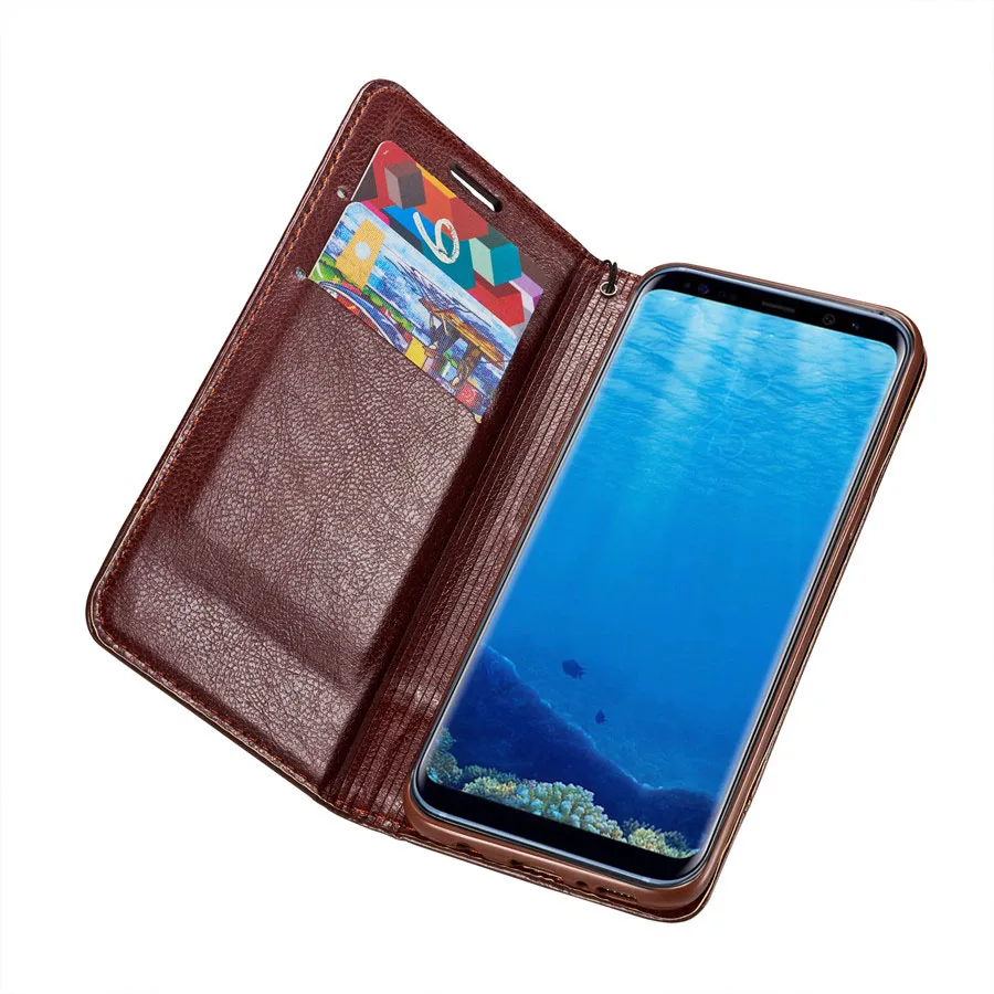 Fashion Flip PU Cover Case for Samsung Galaxy Note 8 Note9 Stand Wallet Handmade Built-in Magnets Compact Fundas | Мобильные