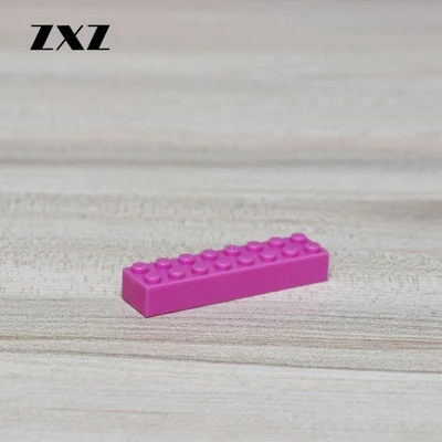 100 шт./лот самоблокирующийся Кирпич 2X8 строительных Радуга блоков DIY модели игрушки Совместимые с лего 3007 красочные мелких частиц - Цвет: Pink