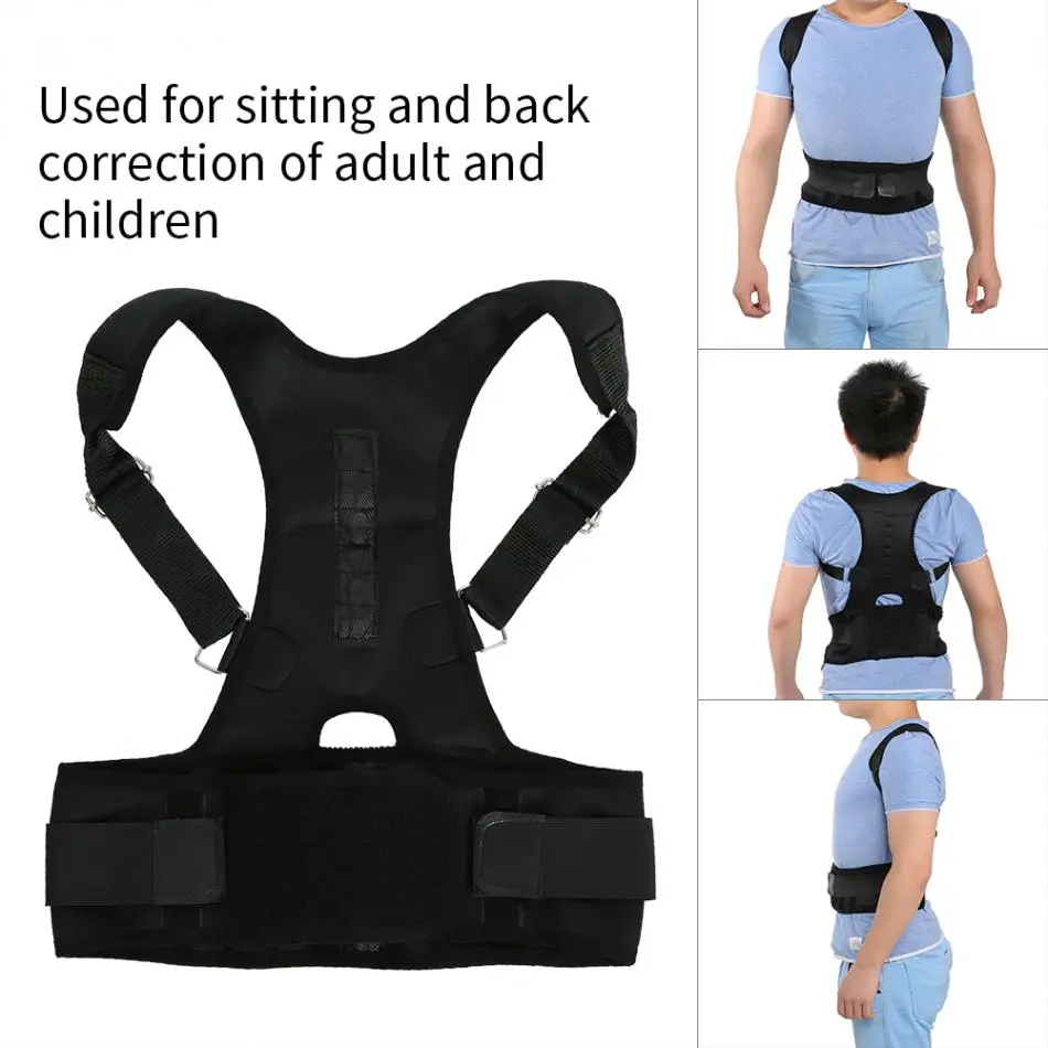 Корсет для взрослых с магнитной терапией поддерживающий пояс на спине корректор