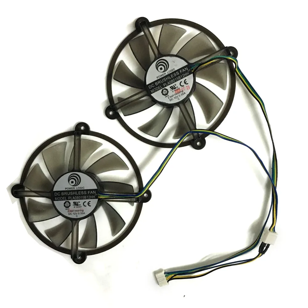 2 шт./лот PLA08015B12HH 12V 0.35A 85 мм DC Бесщеточный Охлаждающий вентилятор Два