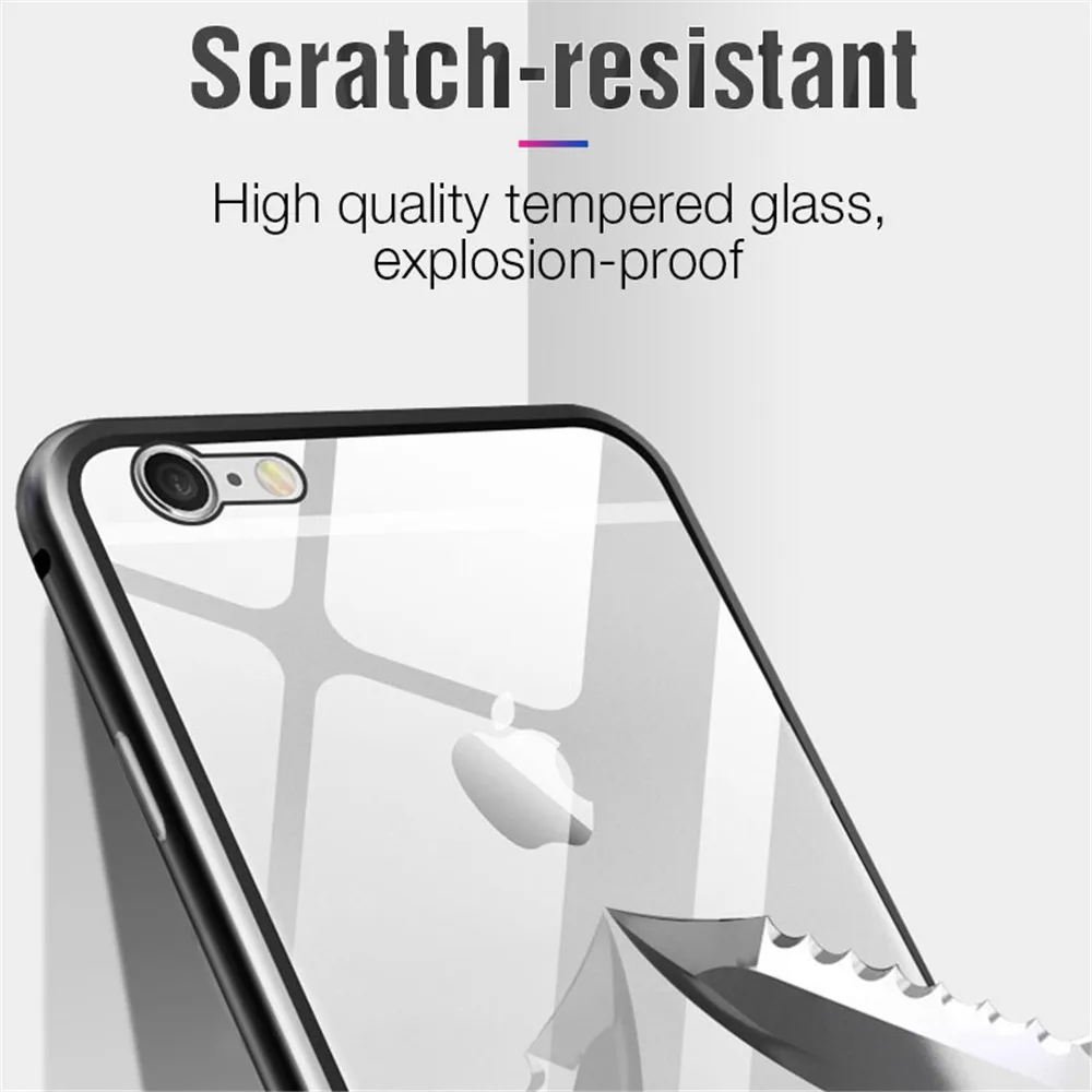 Магнитный флип-чехол s для iphone X 6 7 8 Plus 10 роскошный металлический каркас Чехол 9 H