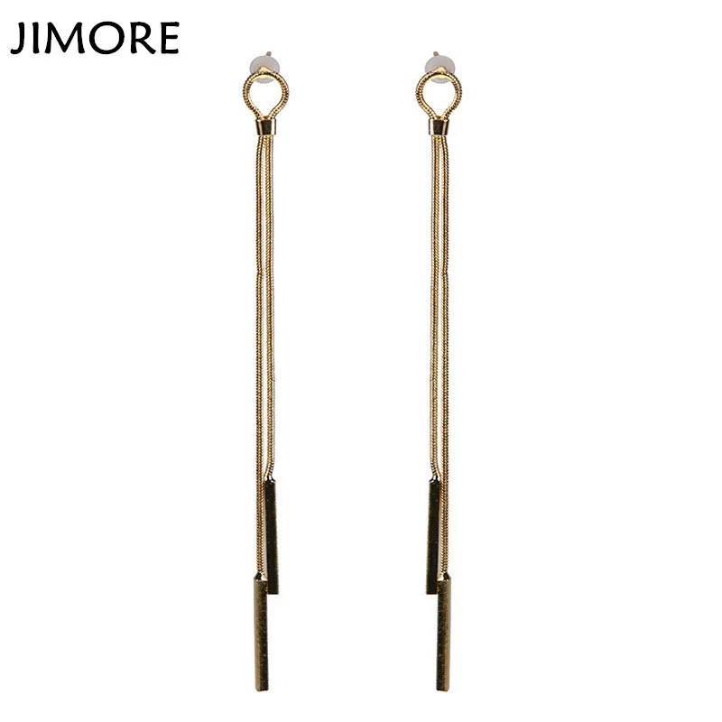 [JIMORE] длинные Кисточкой Серьги 2017 Новый Европейский Уха Ювелирных Изделий Сплава