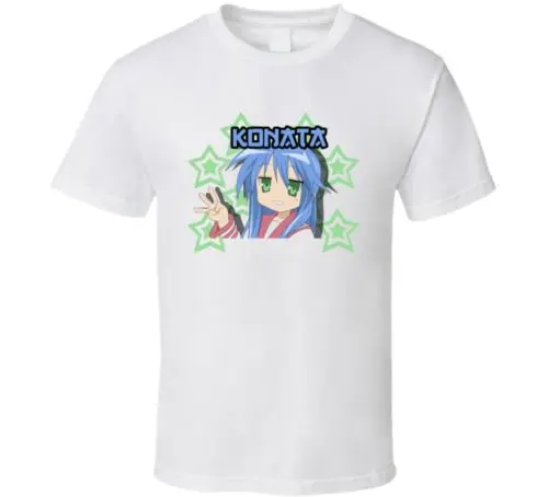 Футболка с аниме Lucky Star Konata футболка героями мультфильмов для мужчин унисекс