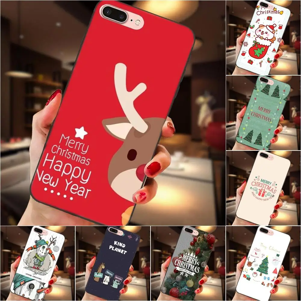 Чехол для huawei Y3 Y5 II Y6 Y7 Y9 nova 2 Plus 2S 3i 4 Lite Plus Prime милый новогодний Рождественский мультяшный