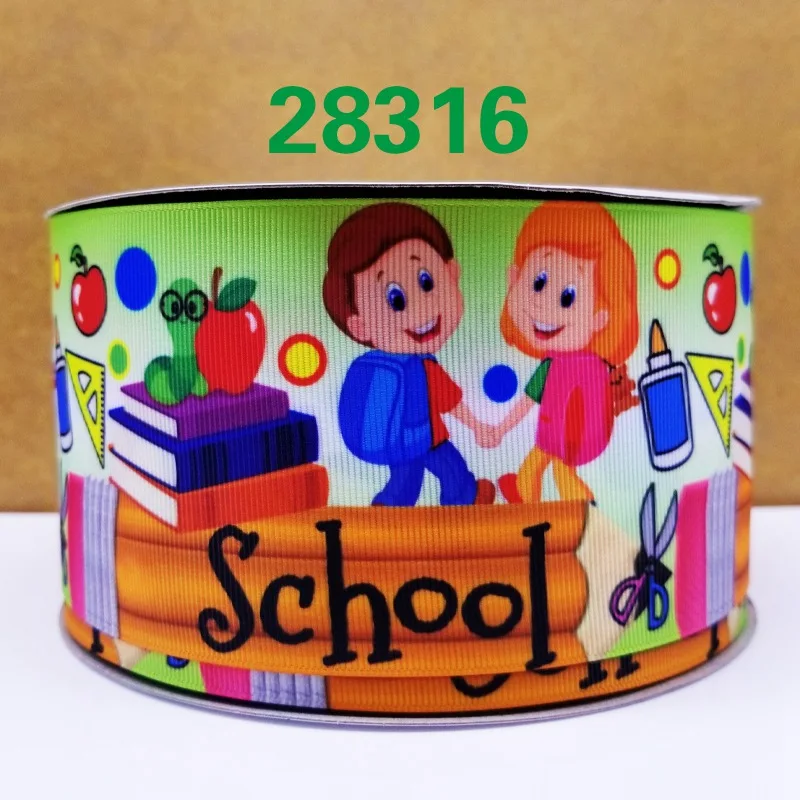 Бесплатная доставка 50 ярдов мультяшная печатная корсажная лента 28445|Ленты для