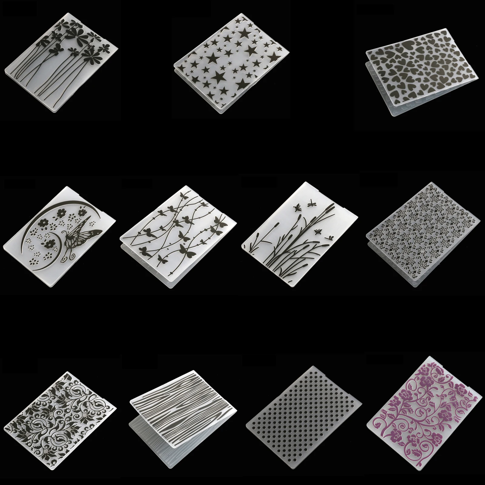 1 шт. пластиковые тиснения шаблон ремесло карты делая 3D DIY бумажные фото альбом