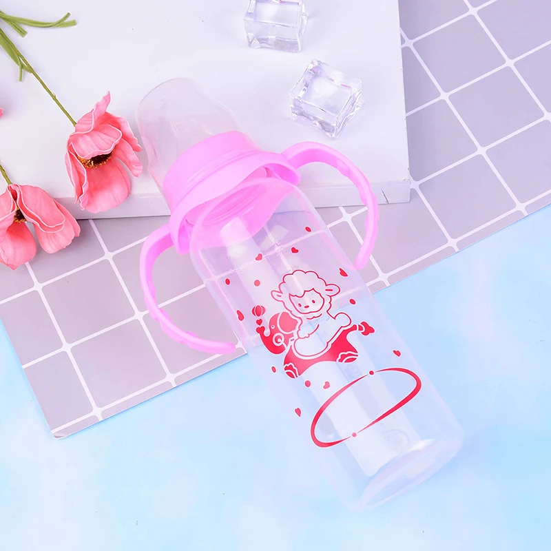 

Newborn Baby Feeding Bottle Baby Feeding Water Standard Caliber PP Bottle Pink Blue safety