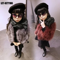 new winter warm solid fur coat long sleeve plus size 100 natural ostrich girls outerwear kid jacket boys and girl real fur vest