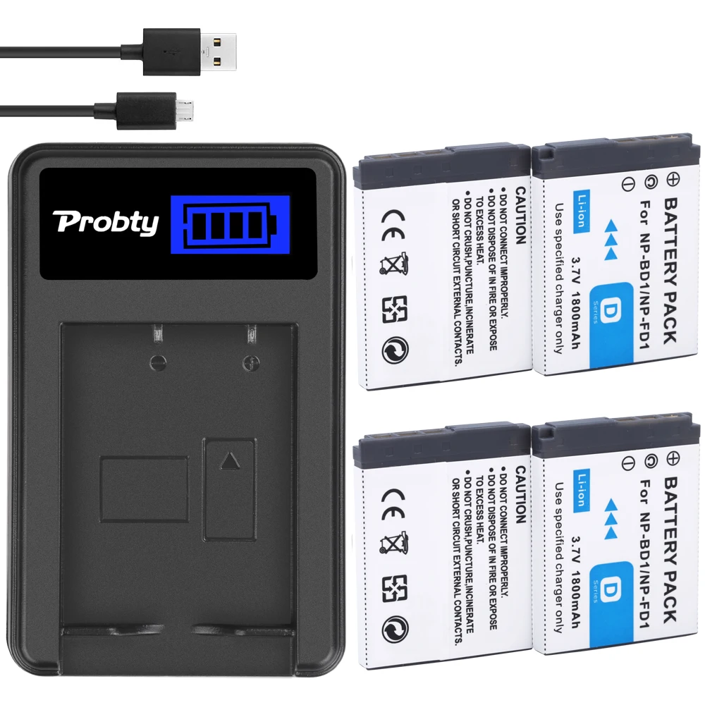 Аккумулятор и зарядное устройство для SONY Cyber-Shot NP-BD1 DSC-T700H DSC-T900 DSC-T900B/B DSC-T2/G DSC-T2/P